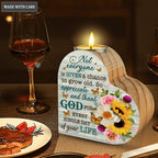Sunflower And Rose Floral Butterfly Thank God Every Day Candle Holder