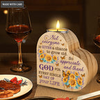 Sunflower Floral Butterfly Thank God Every Day Candle Holder