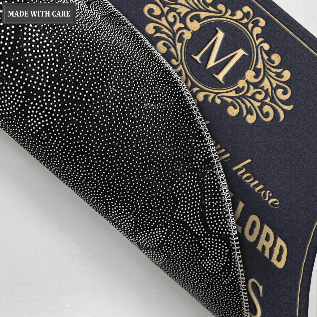 Personalized Vintage Luxury Monogram Template Serve The Lord Doormat