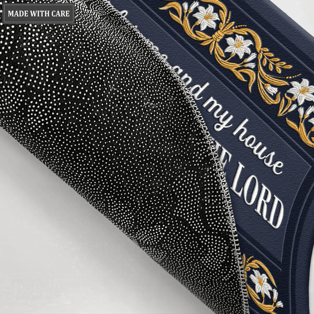 White Lilies Serve The Lord Personalized Doormat