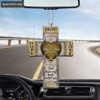 Personalized Faith Hope Love Cross Ornament