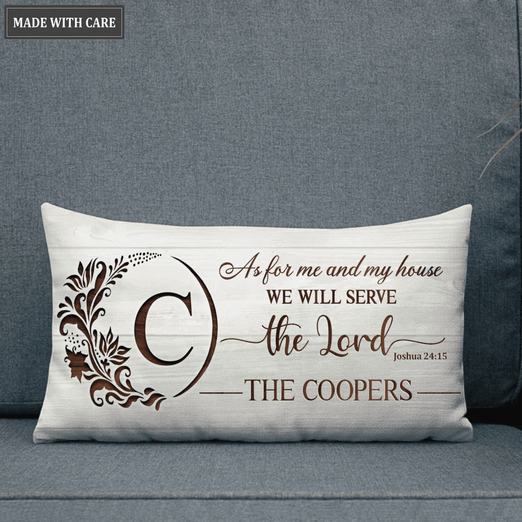 Personalized Pillow Family Serve The Lord
