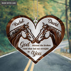 Printfamily M112 Horse Couple God Blessed Personalized Ornament