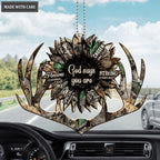 Camo Antler And Sunflower God Says You Are Ornament