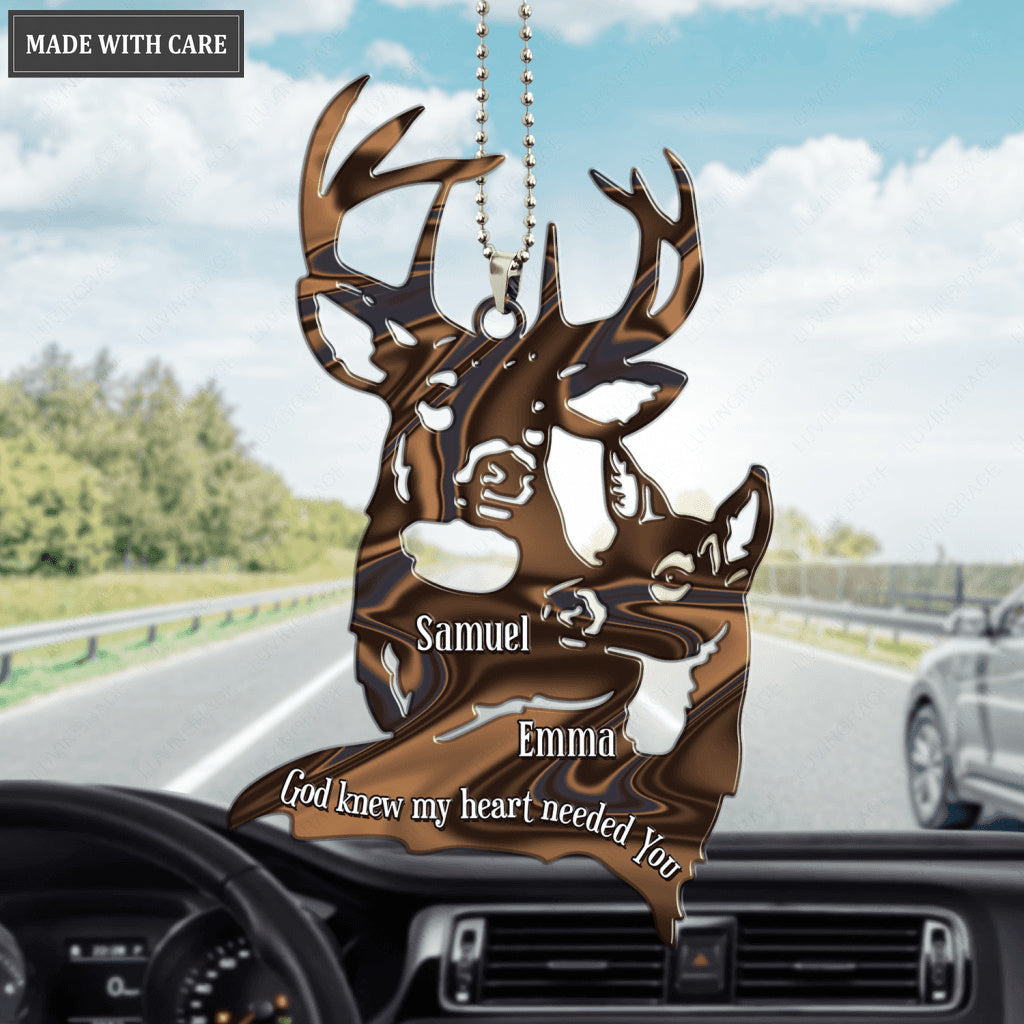 Love Of Buck And Doe God Knew Personalized Ornament