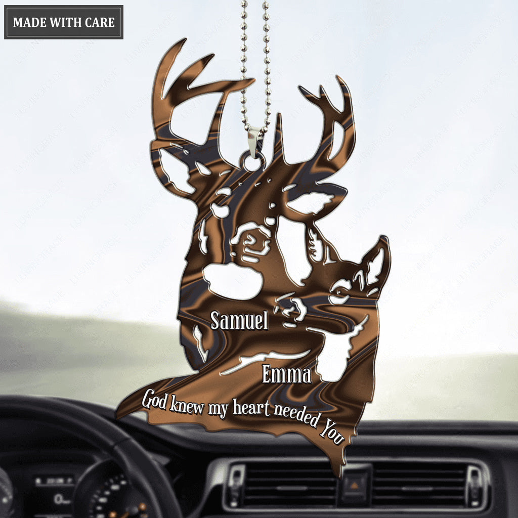 Love Of Buck And Doe God Knew Personalized Ornament