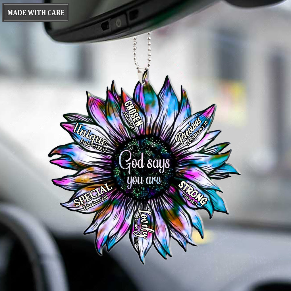 Christian Sunflower God Says You Are Ornament