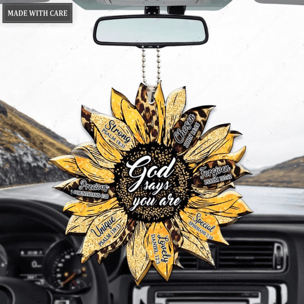 Christian Sunflower God Says You Are Ornament