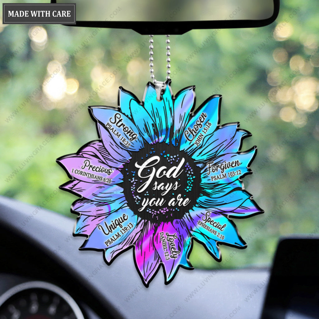 Christian Sunflower God Says You Are Ornament