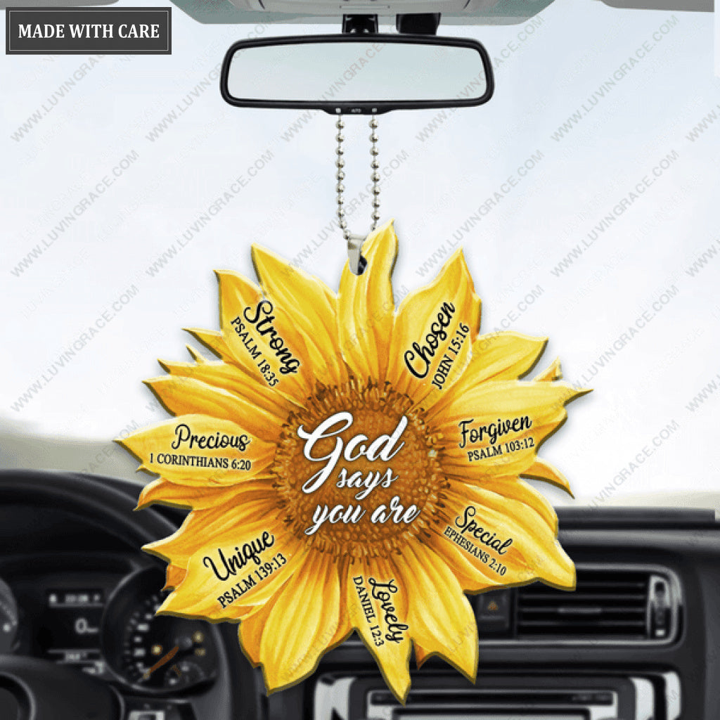 Christian Sunflower God Says You Are Ornament