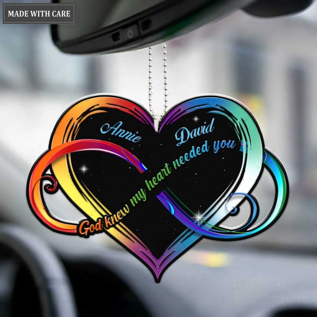 Couple Hearts God Blessed Personalized Ornament - Buy 1 GET 1 FREE - Valentine Gifts Couple Gifts - BUY 1 GET 1 FREE