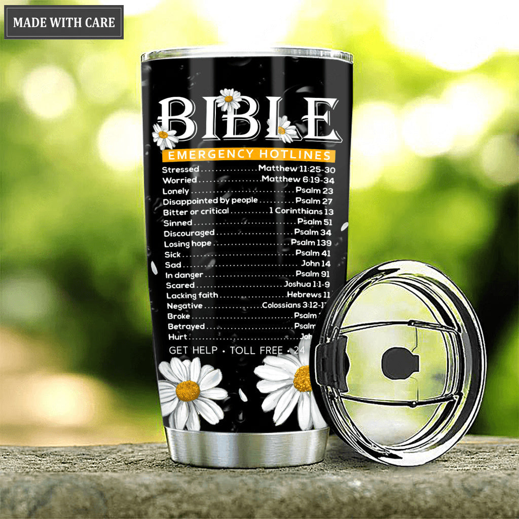 Daisy Cross Bible Emergency Customized Tumbler