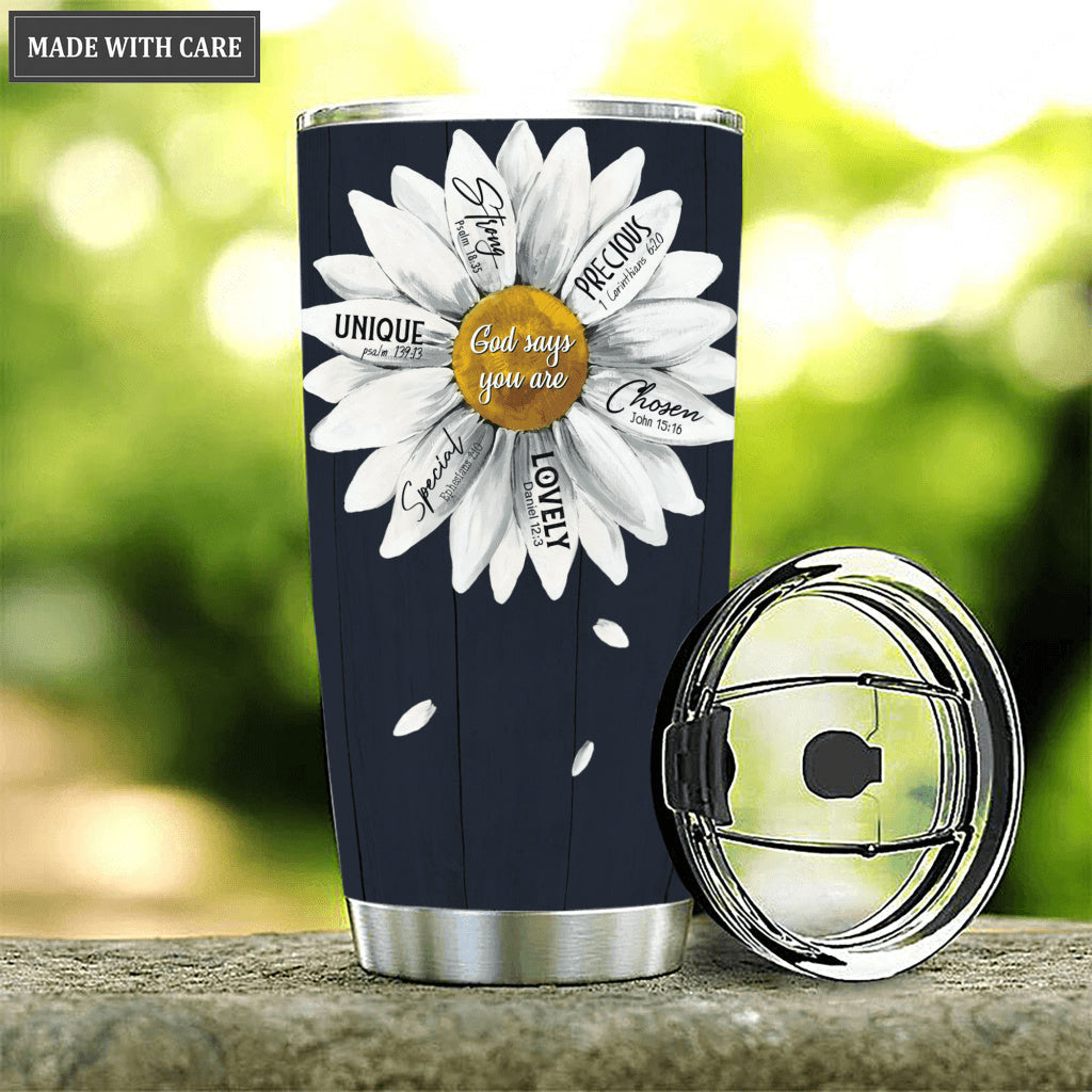 God says you are personalized tumbler
