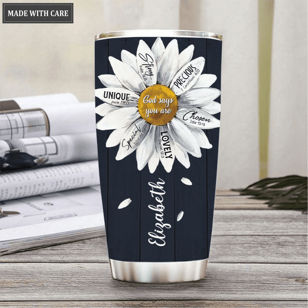 God says you are personalized tumbler