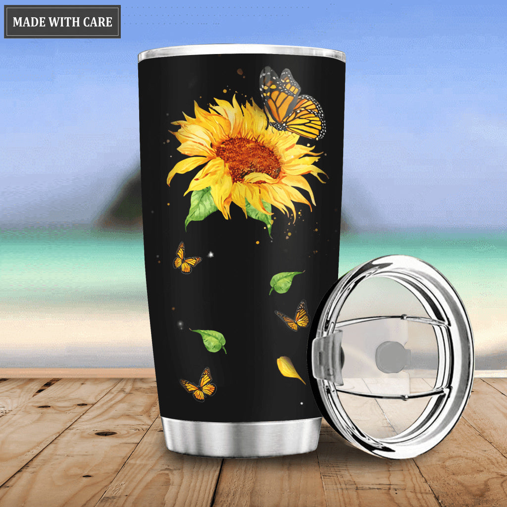 Half Sunflower Of Glory Customized Tumbler