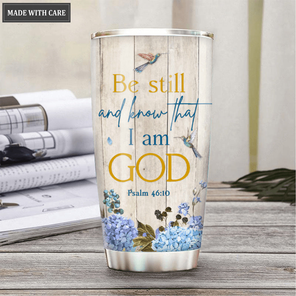 Hydrangea Be Still Personalized Tumbler