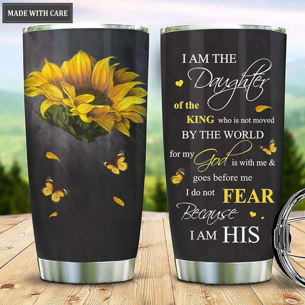 I Am Daughter Of The King Personalized Tumbler