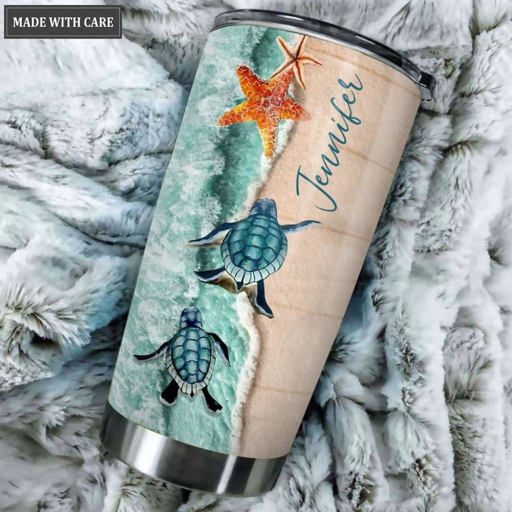 Personalized Will I Stand in Your presence Turtle Customized Tumbler