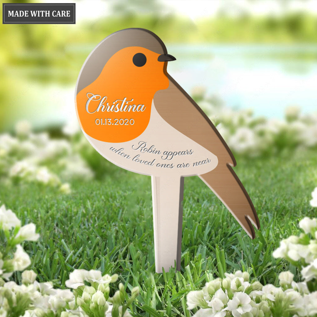 Personalized Robin Appears When Loved Ones Are Near Plaque