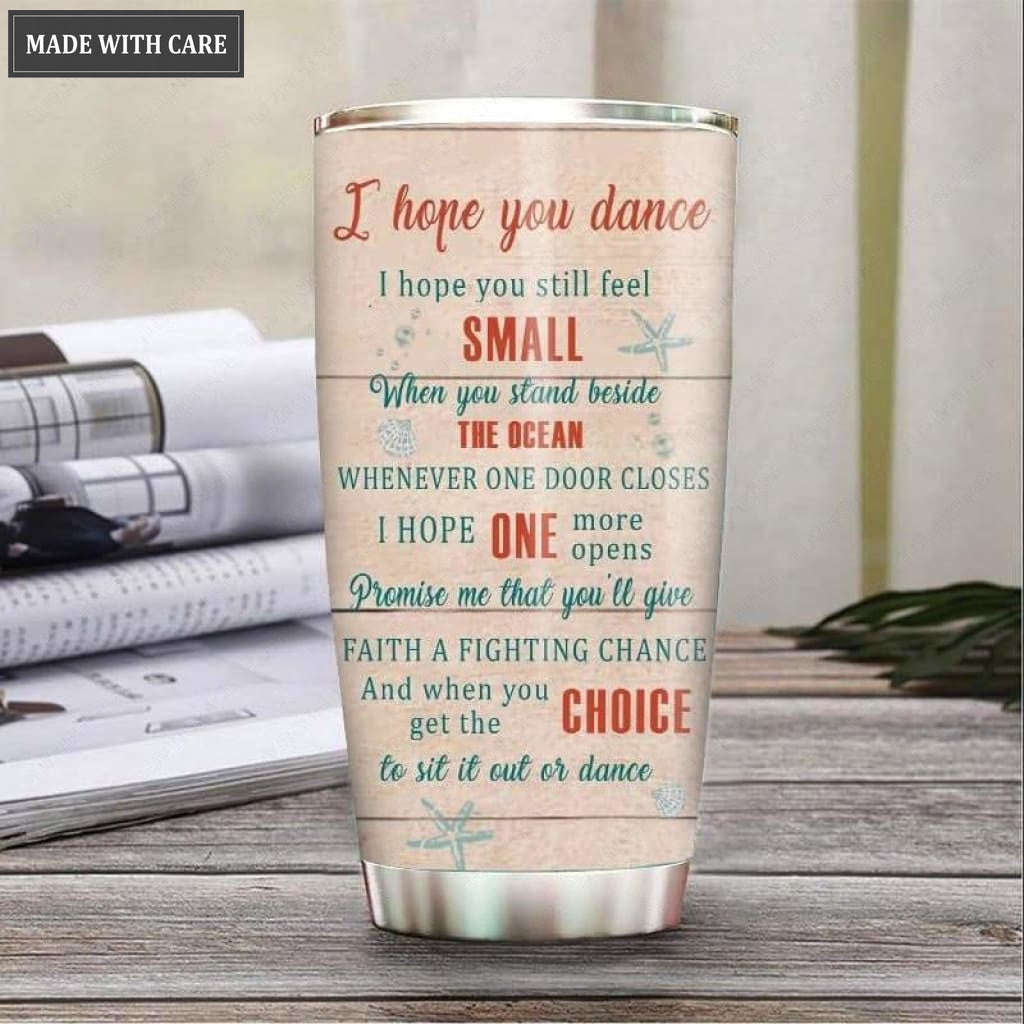 Personalized I Hope You Dance Turtle Customized Tumbler