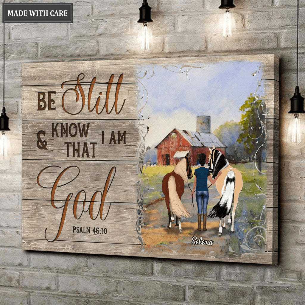 Personalized Stand With My Horse Be Still Wall Art