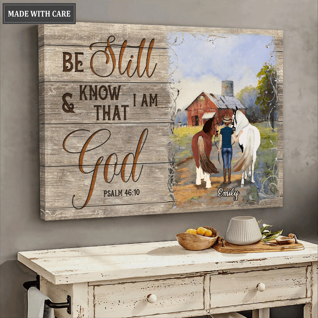 Personalized Stand With My Horse Be Still Wall Art