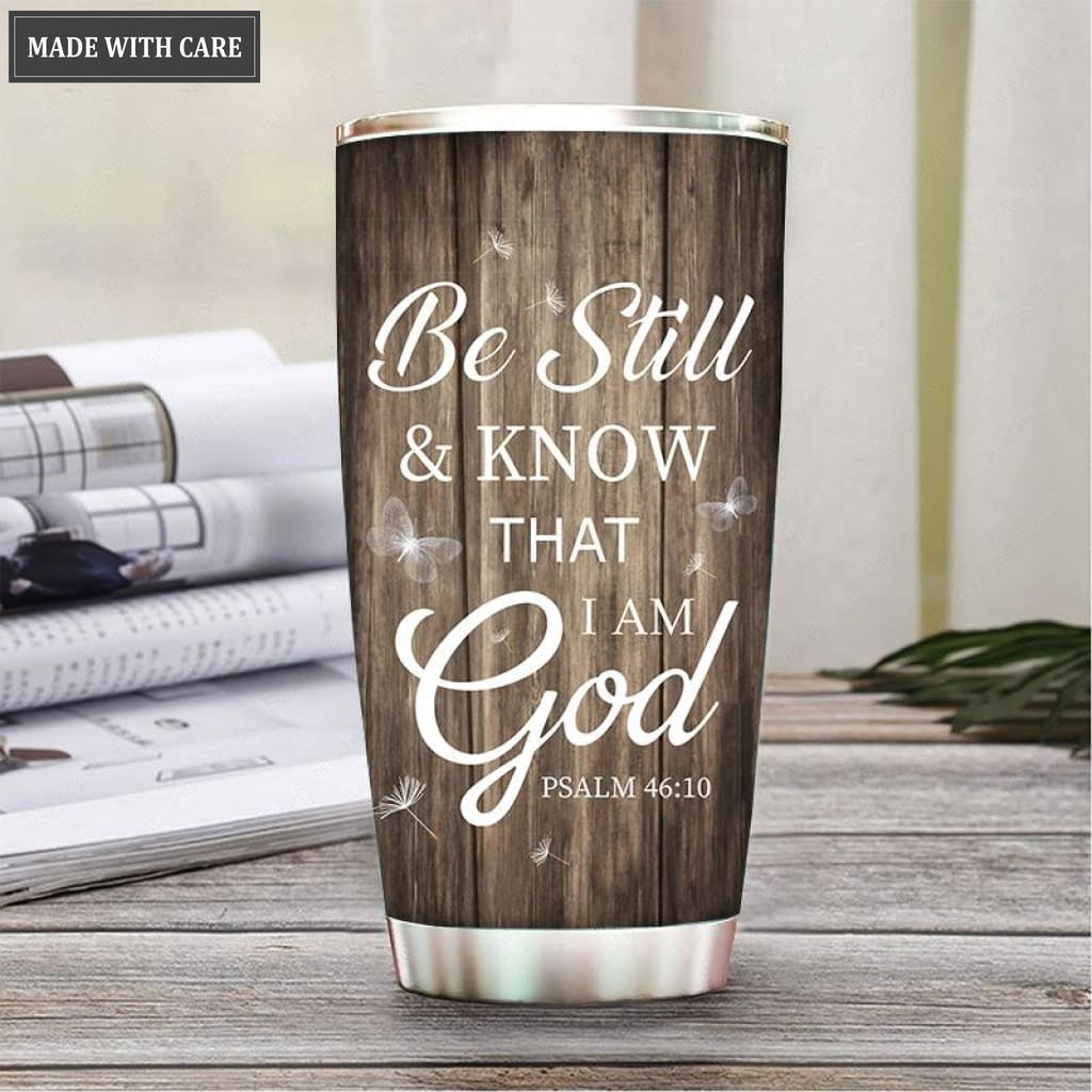 White Dandelion Be Still Personalized Tumbler