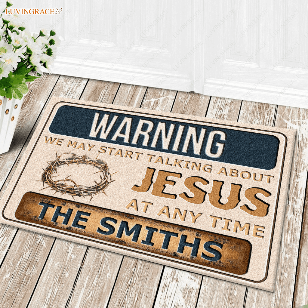 Warning We May Start Talking Personalized Doormat