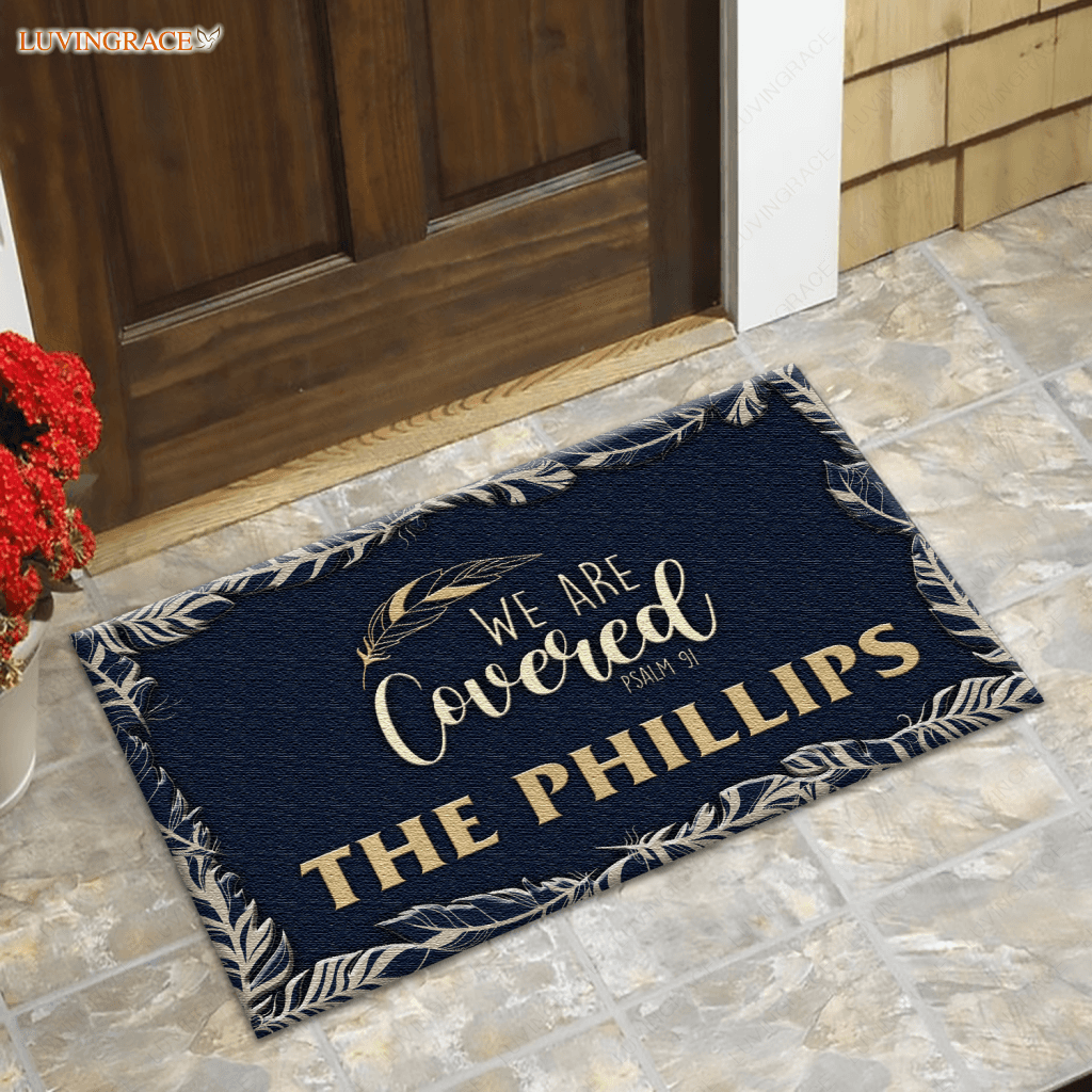 We Are Covered Psalm 91 Religious Personalized Doormat