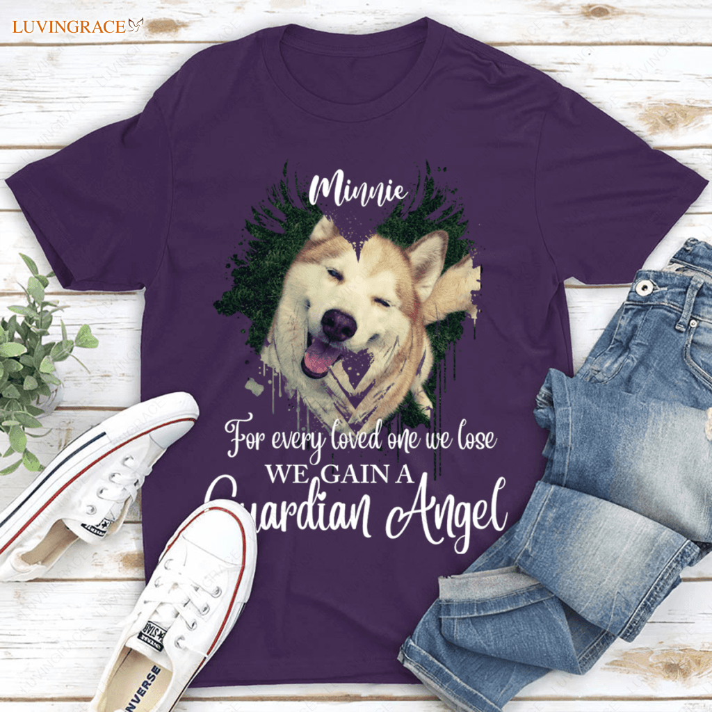 We Gain A Guardian Angel - Personalized Custom Unisex T-Shirt Shirt