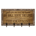 We Will Serve The Lord Personalized Key Hanger