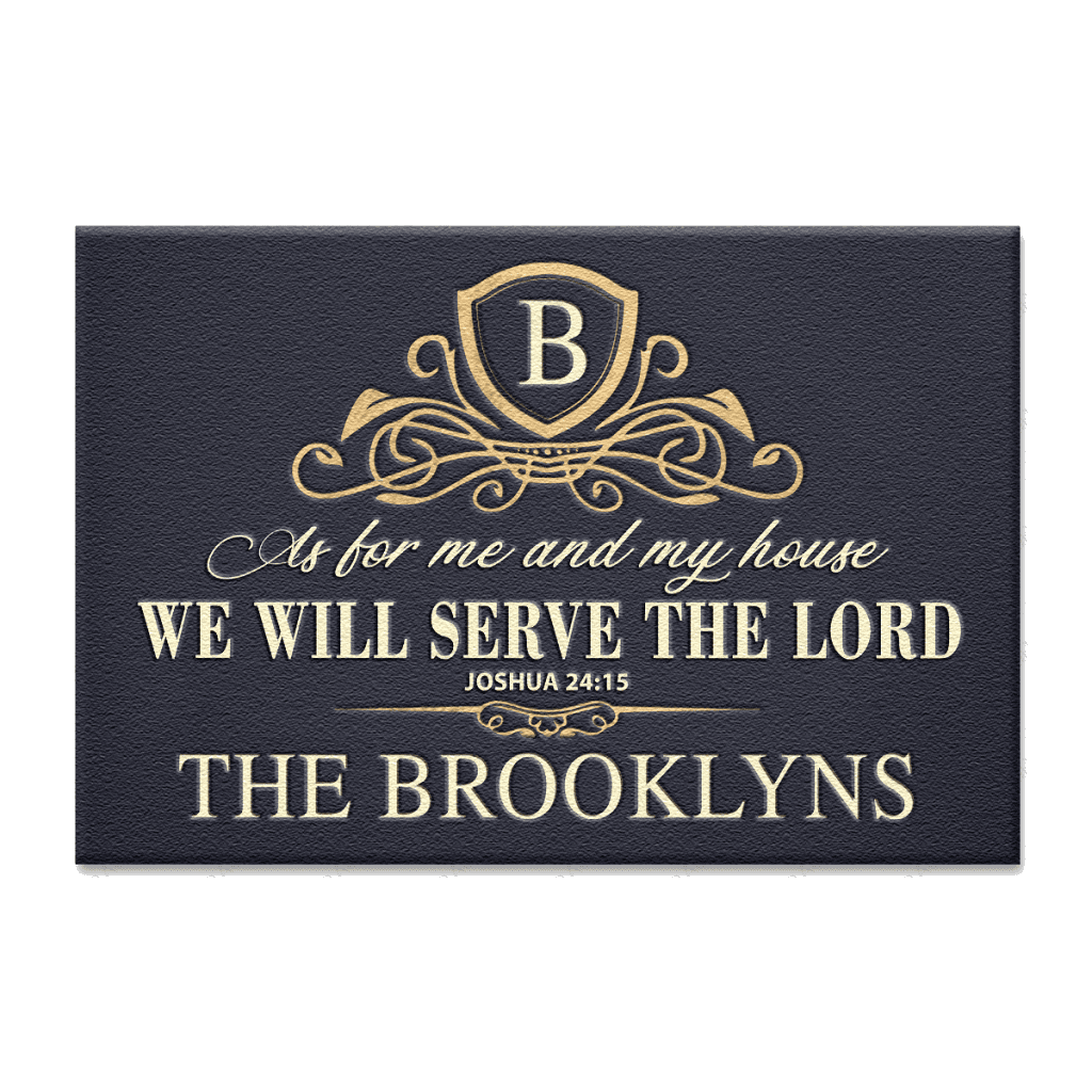Wealth Exclusive Design Serve The Lord Personalized Doormat