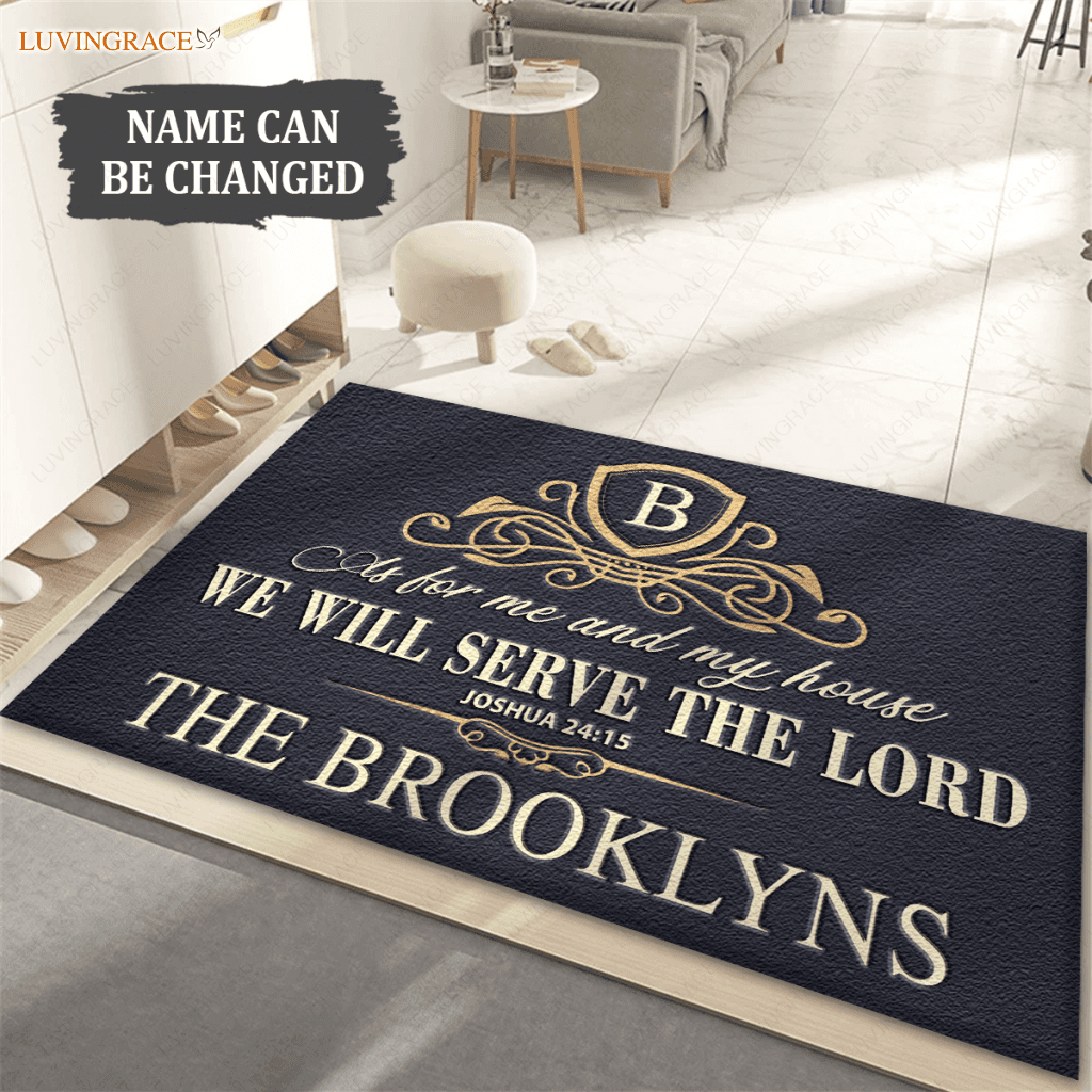 Wealth Exclusive Design Serve The Lord Personalized Doormat