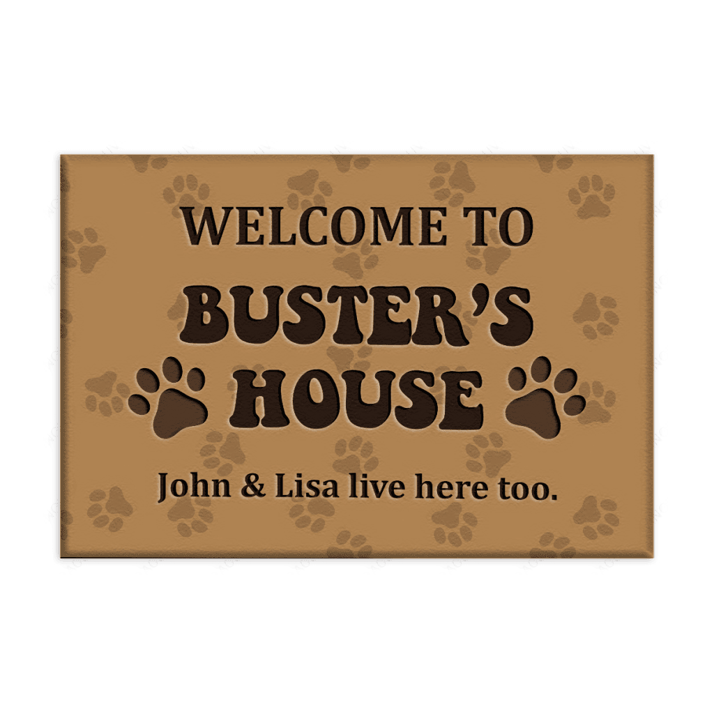 Welcome Custom Pet Mat, Personalized Pet Decorative Mat, Doormat (Cat & Dog)