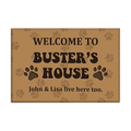 Welcome Custom Pet Mat, Personalized Pet Decorative Mat, Doormat (Cat & Dog)