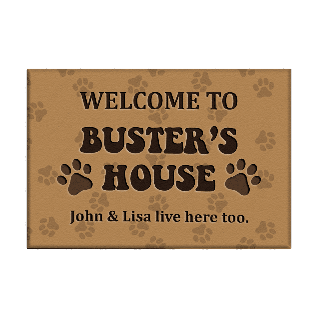 Welcome Custom Pet Mat, Personalized Pet Decorative Mat, Doormat (Cat & Dog)