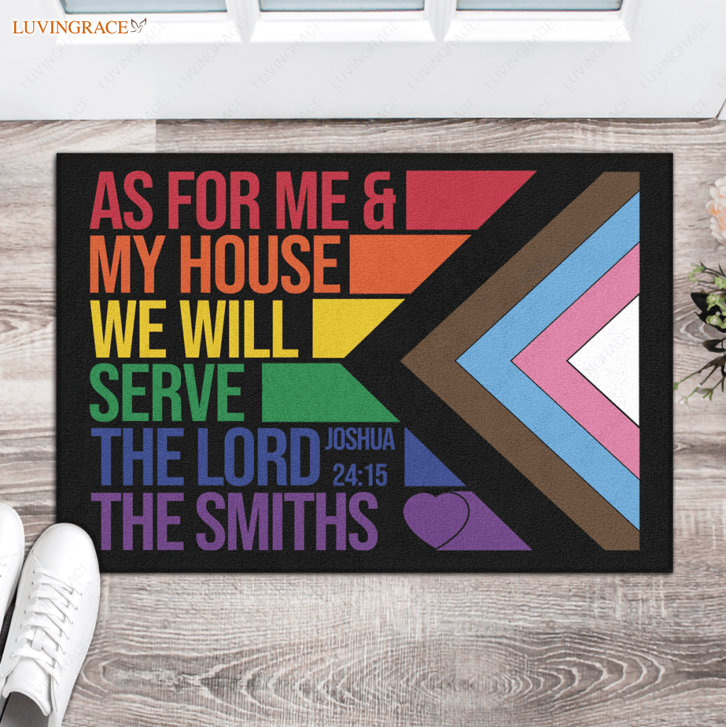 Welcome Everyone As For Me And My House Personalized Doormat