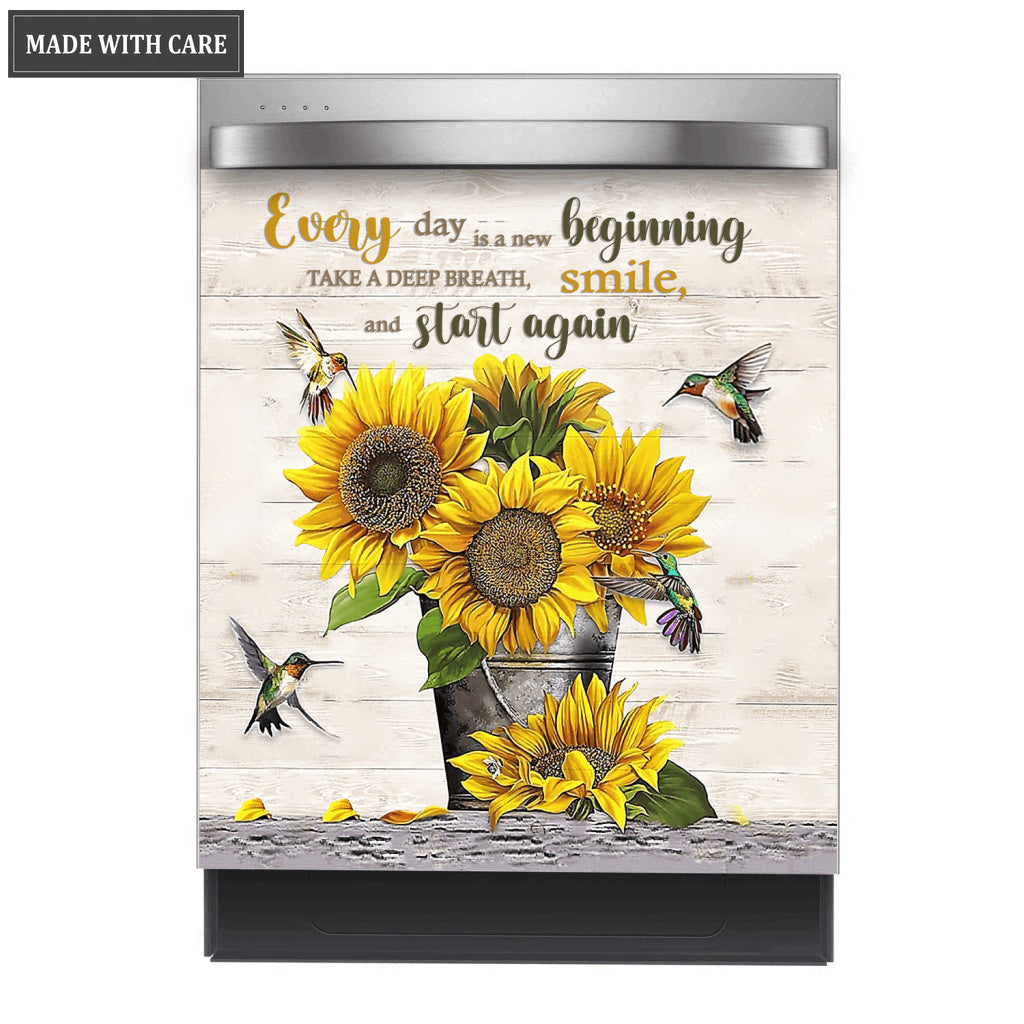 Every Day Is A New Beginning Magnetic Dishwasher Cover