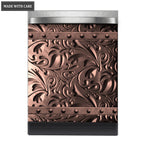 Kitchen Dishwasher Magnet Cover Dark Grey Batik Engraved Design