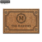 Luvingrace L09 Vintage Monogram Collection Family Name Personalized Doormat