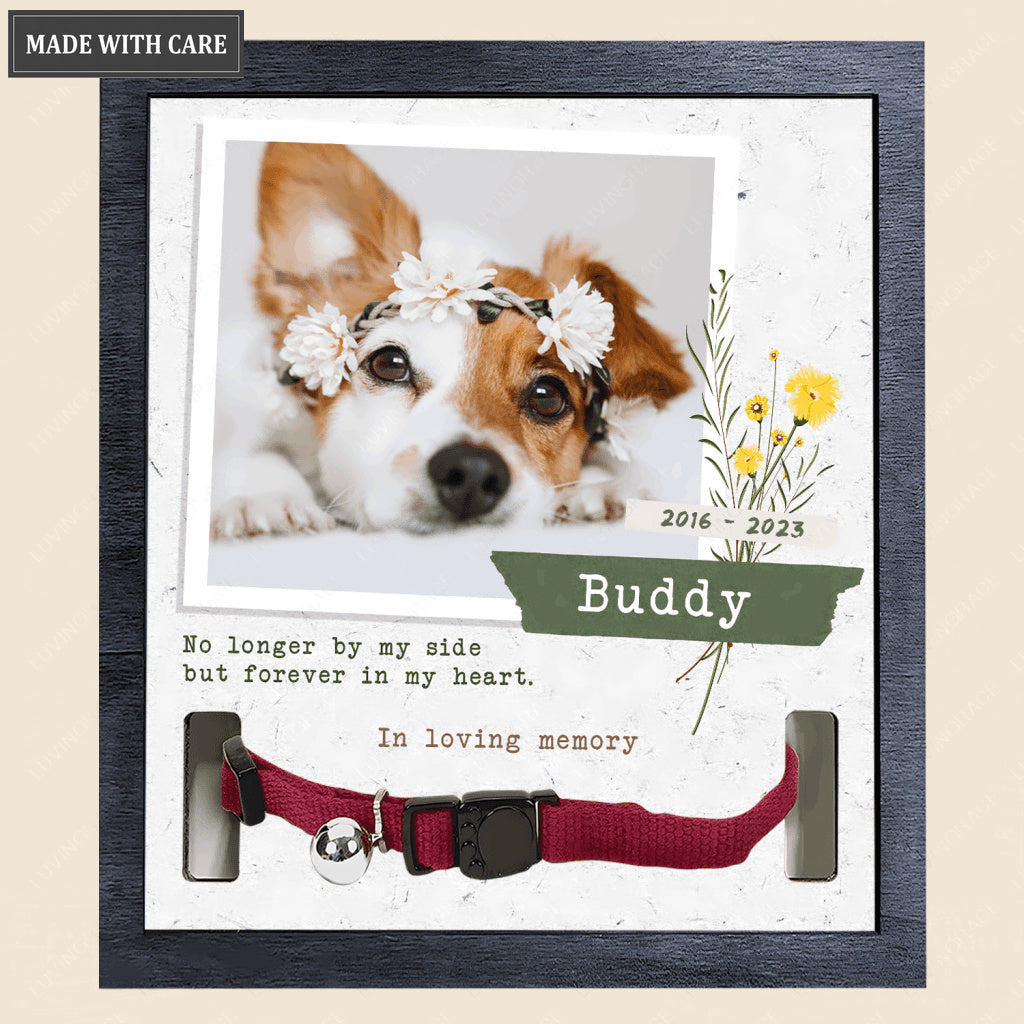 No Longer By My Side - Personalized Custom Pet Memorial Sign