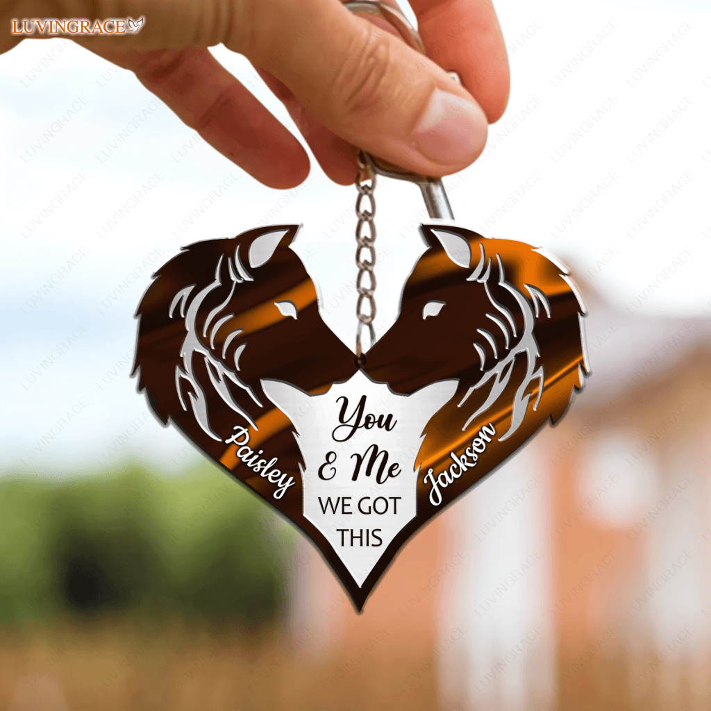 Wolves For Couple Personalized Keychain