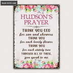 Personalized Gardener's Prayer Metal Sign