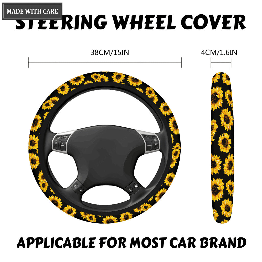 Sunflower Steering Wheel Cover Car Accessories