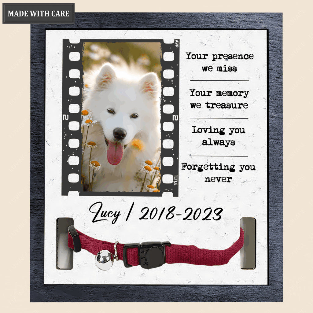 Vintage Film Photo Your Presence We Miss - Personalized Custom Pet Memorial Sign