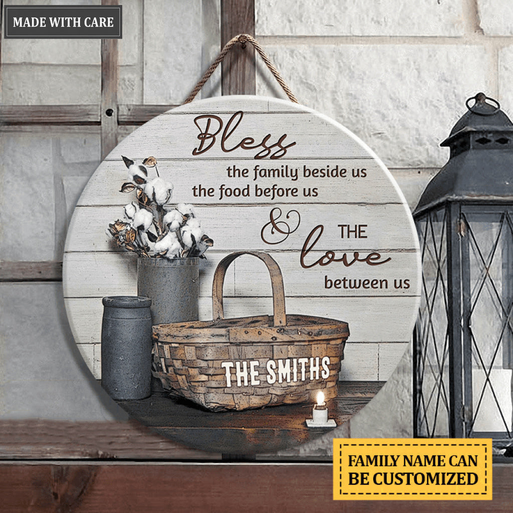 Personalized Blessed Family Circle Sign