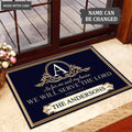 Border Monogram As For My House Personalized Doormat