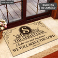 Luvingrace L09 Vintage Monogram Collection As For My House Personalized Doormat