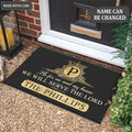 Luvingrace L13 Vintage Monogram Collection As For My House Personalized Doormat
