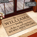 Luvingrace L123 Vintage Monogram Collection As For My House Personalized Doormat